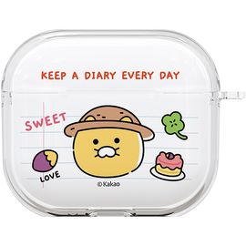 [S2B] KAKAOFRIENDS Choonsik Diary AirPods3 Keyringset Clear Slim case-Apple Bluetooth Earphone All-in-One Case-Made in Korea